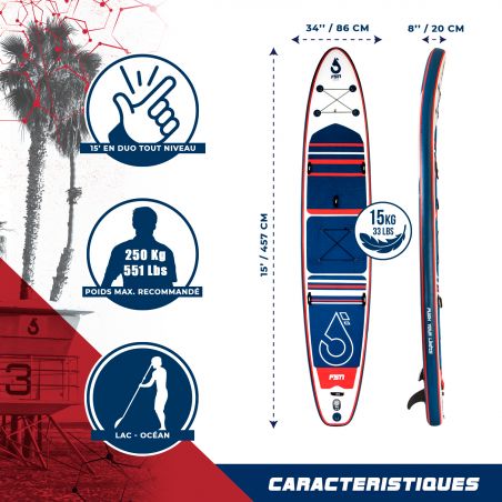 Stand Up Paddle gonflable FSN DEUCE 15'